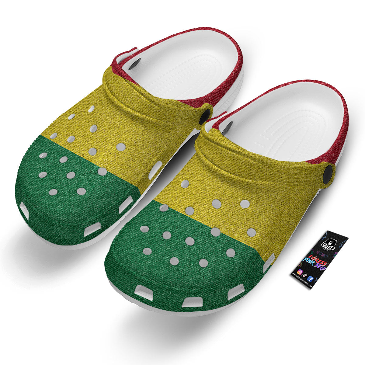 Flag Rasta Print Clog-grizzshop