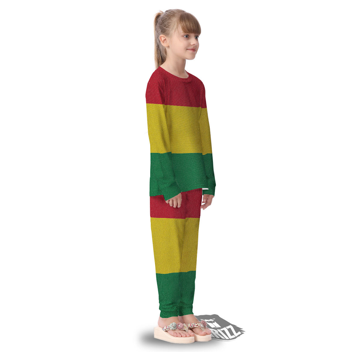 Flag Rasta Print Kid's Pajamas-grizzshop