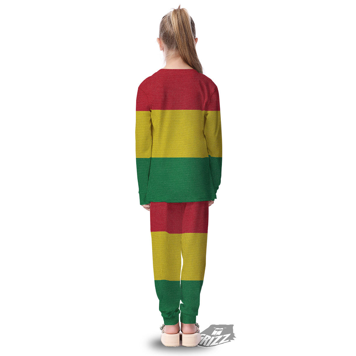 Flag Rasta Print Kid's Pajamas-grizzshop