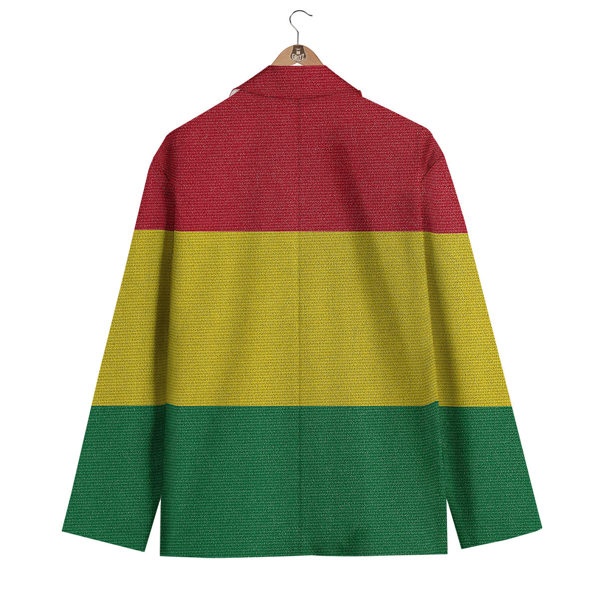 Flag Rasta Print Men's Blazer-grizzshop