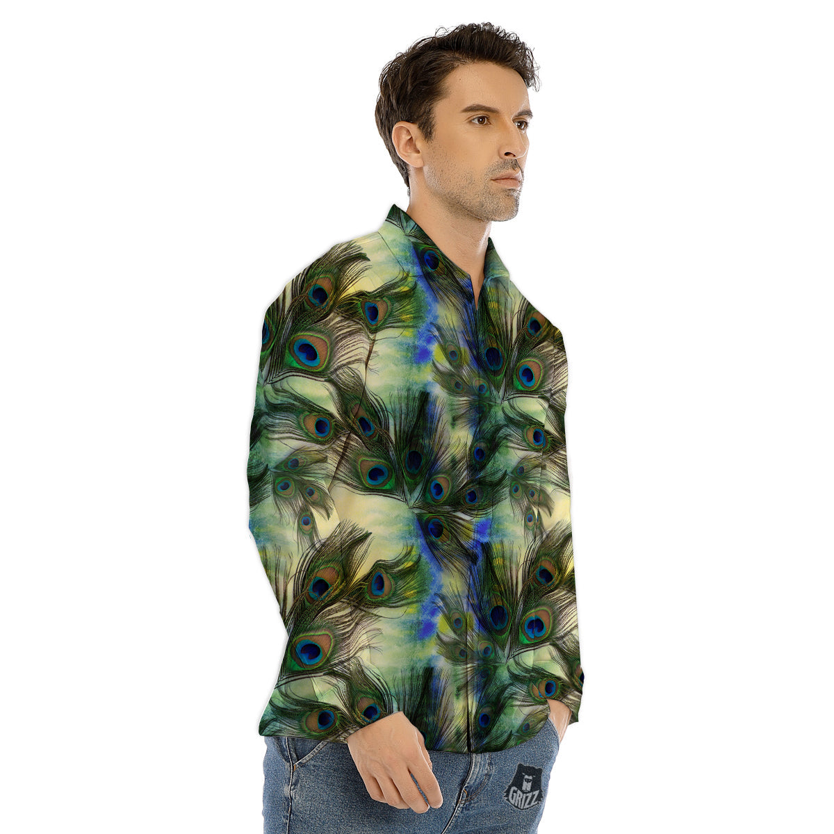 Flag Rasta Print Men's Dress Shirts-grizzshop