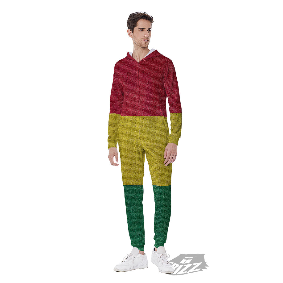 Flag Rasta Print Men's Jumpsuit-grizzshop
