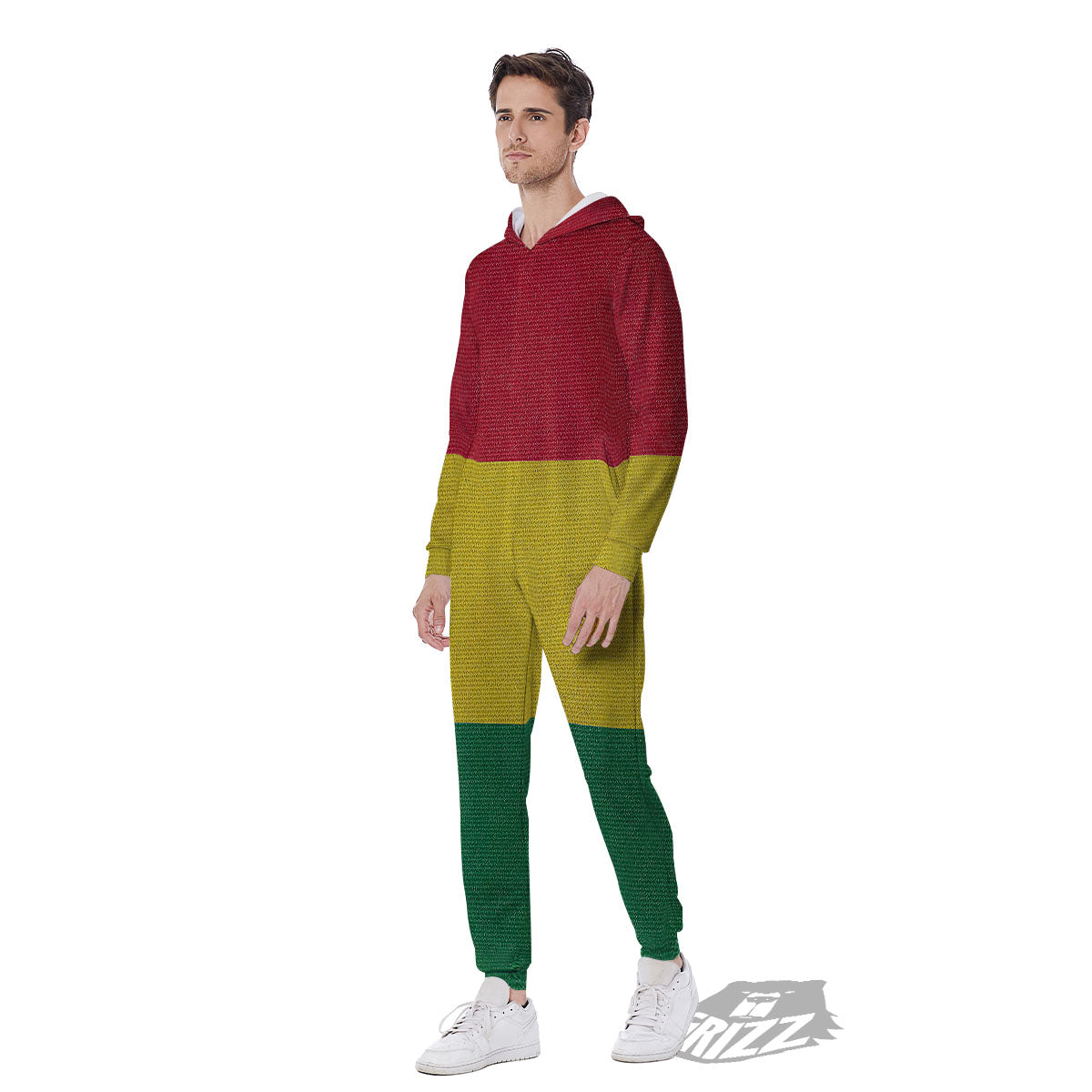 Flag Rasta Print Men's Jumpsuit-grizzshop
