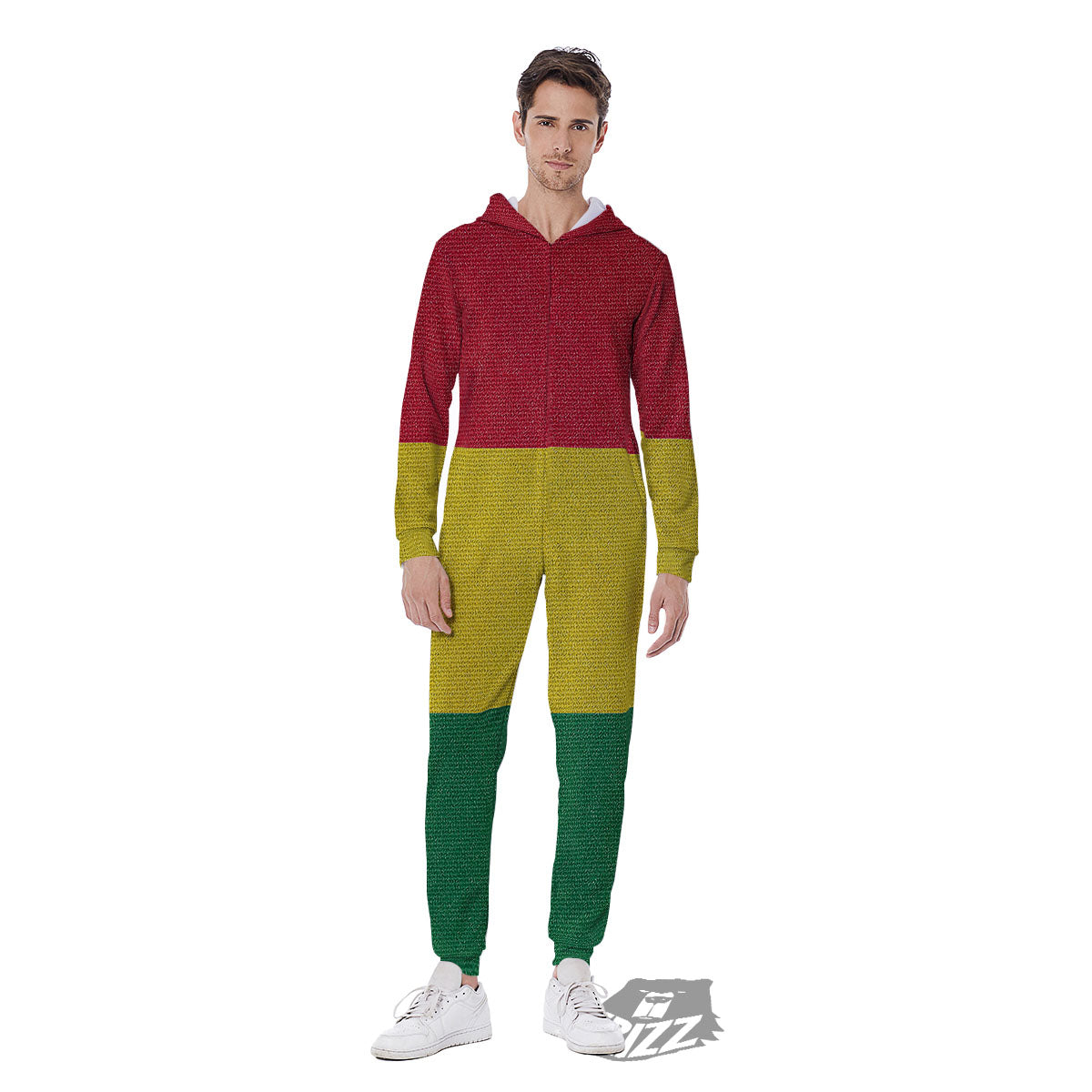 Flag Rasta Print Men's Jumpsuit-grizzshop