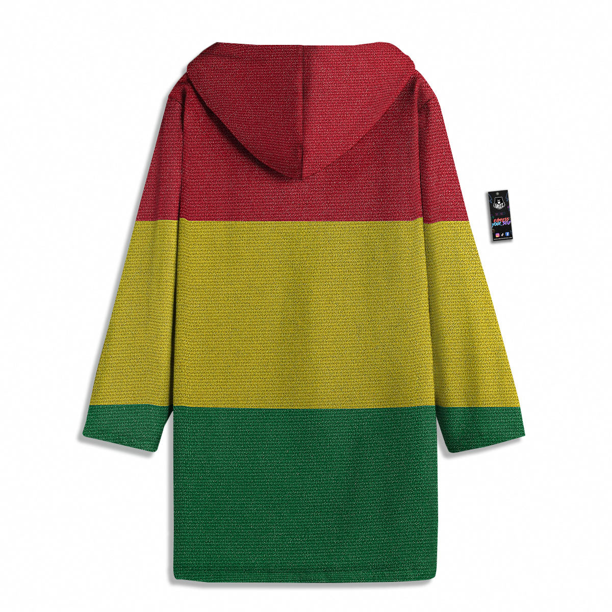 Flag Rasta Print Men's Windbreaker Jacket-grizzshop