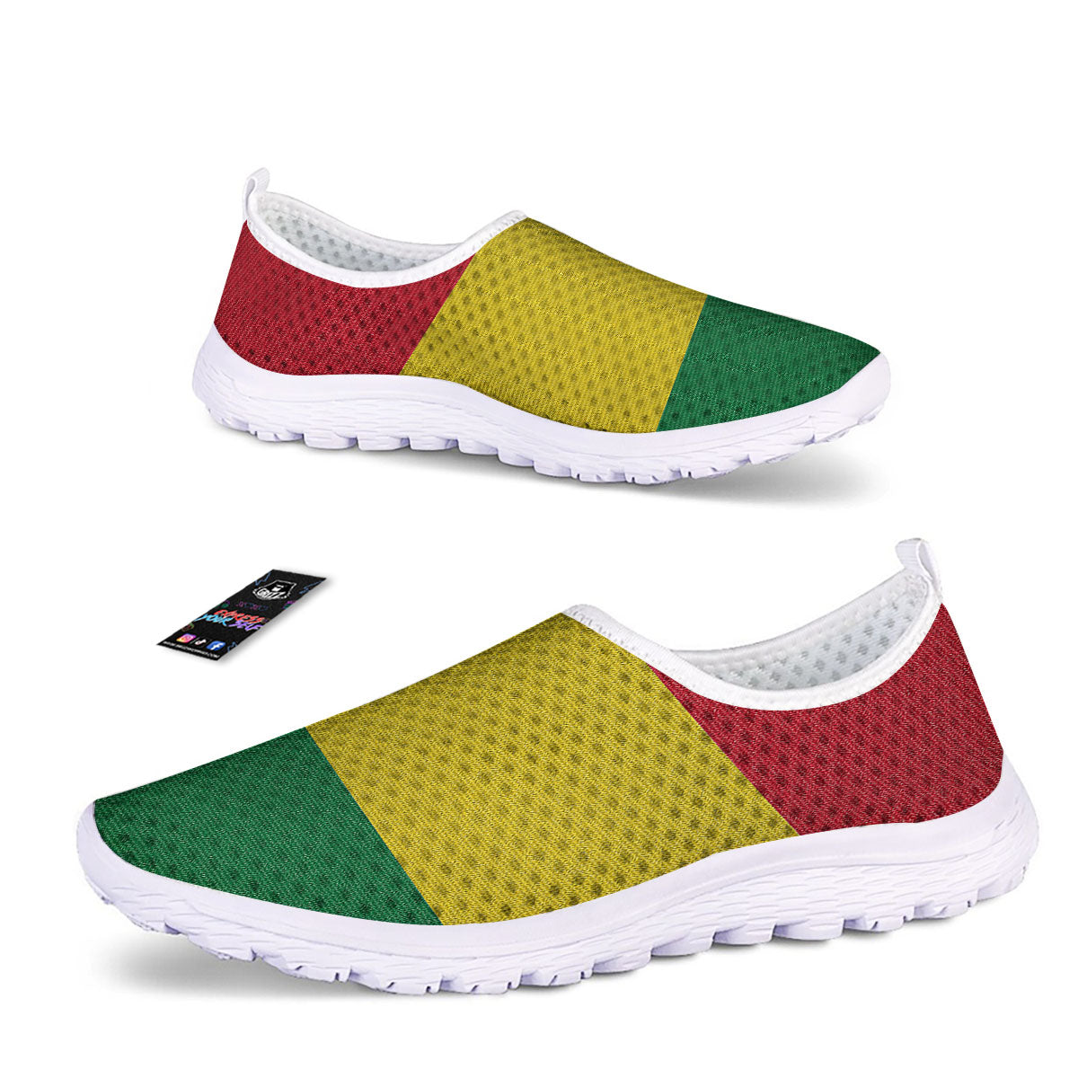 Flag Rasta Print Nurse Shoes-grizzshop