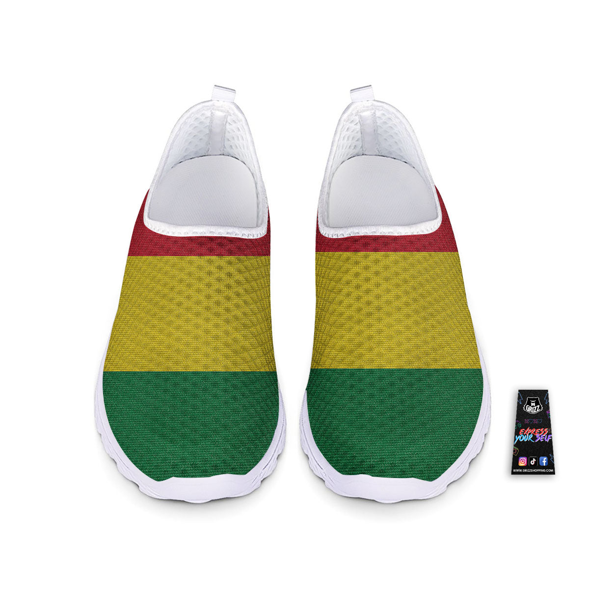 Flag Rasta Print Nurse Shoes-grizzshop
