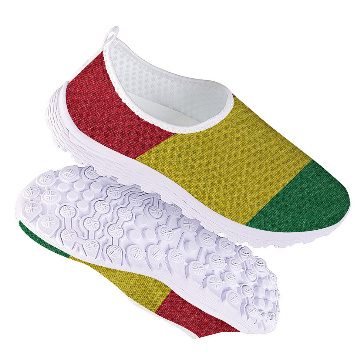 Flag Rasta Print Nurse Shoes-grizzshop