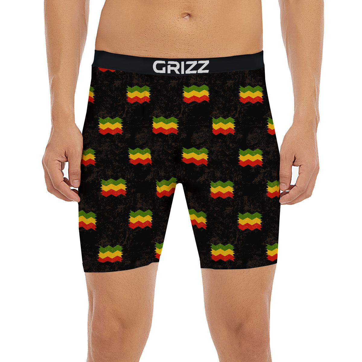 Flag Rasta Print Pattern Boxer Briefs-grizzshop