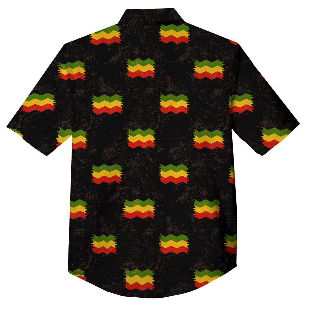 Flag Rasta Print Pattern Button Up Shirt-grizzshop