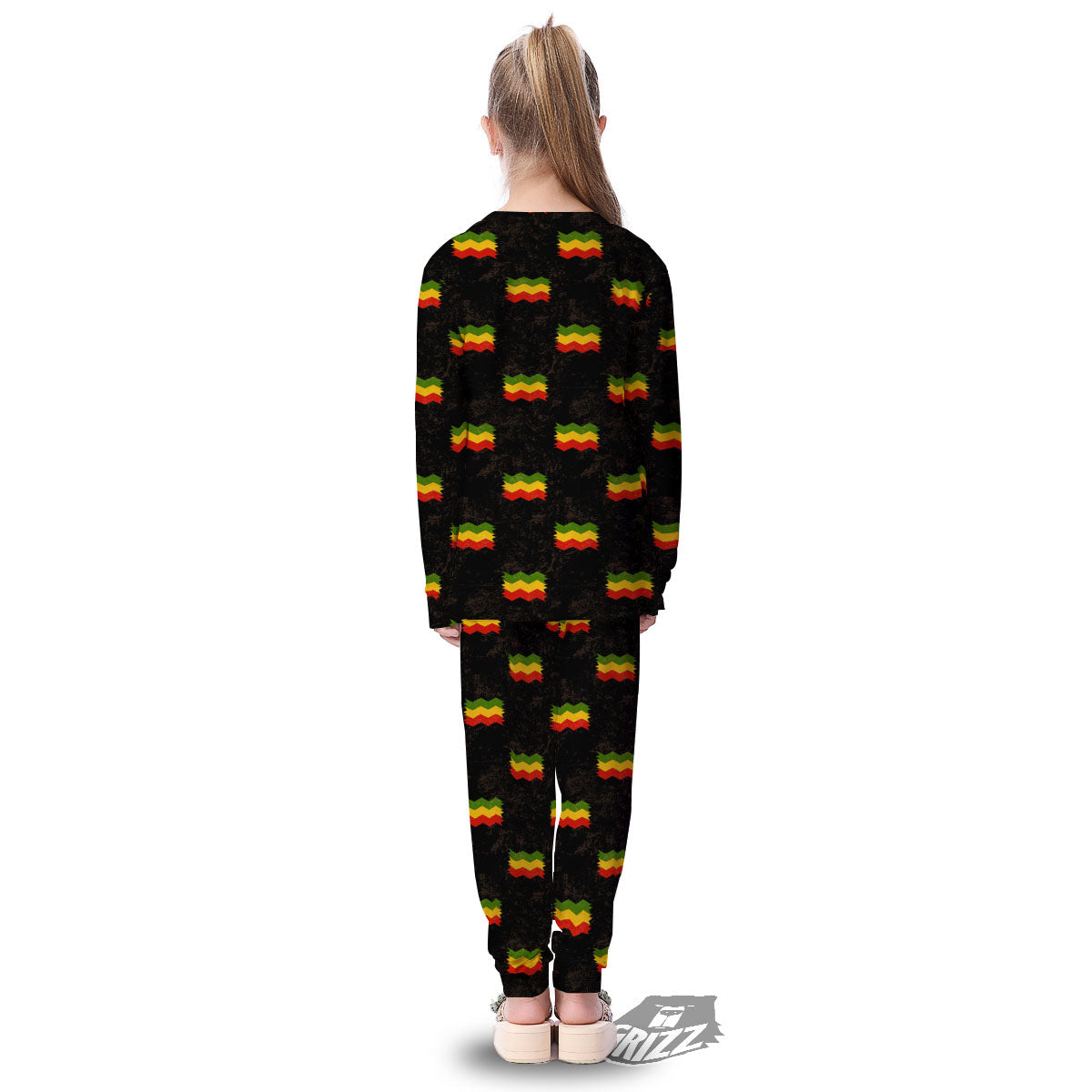 Flag Rasta Print Pattern Kid's Pajamas-grizzshop