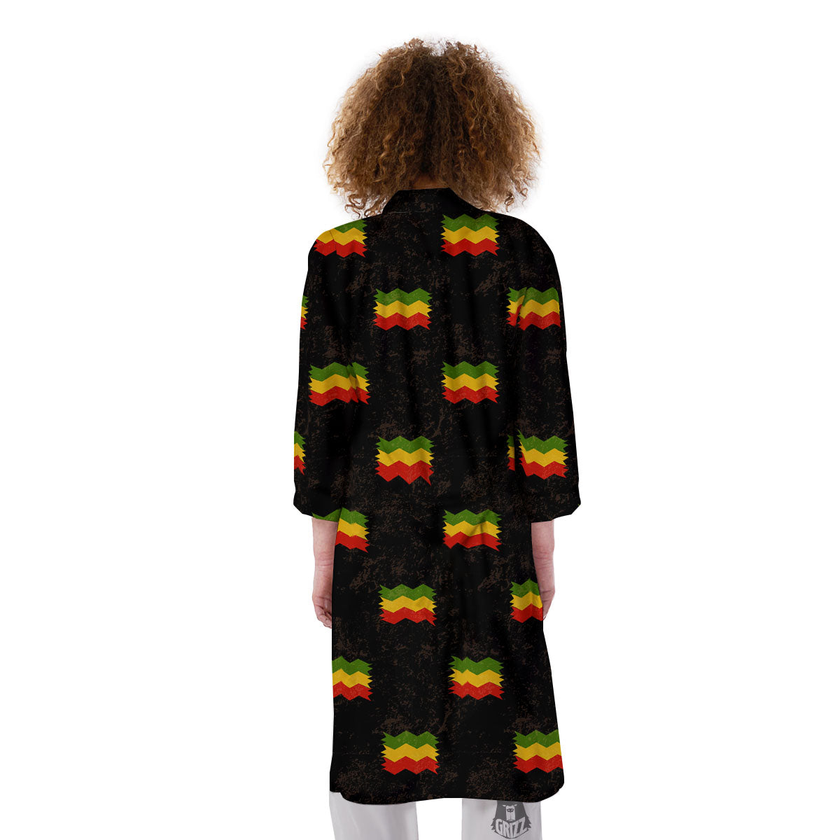 Flag Rasta Print Pattern Kimono-grizzshop