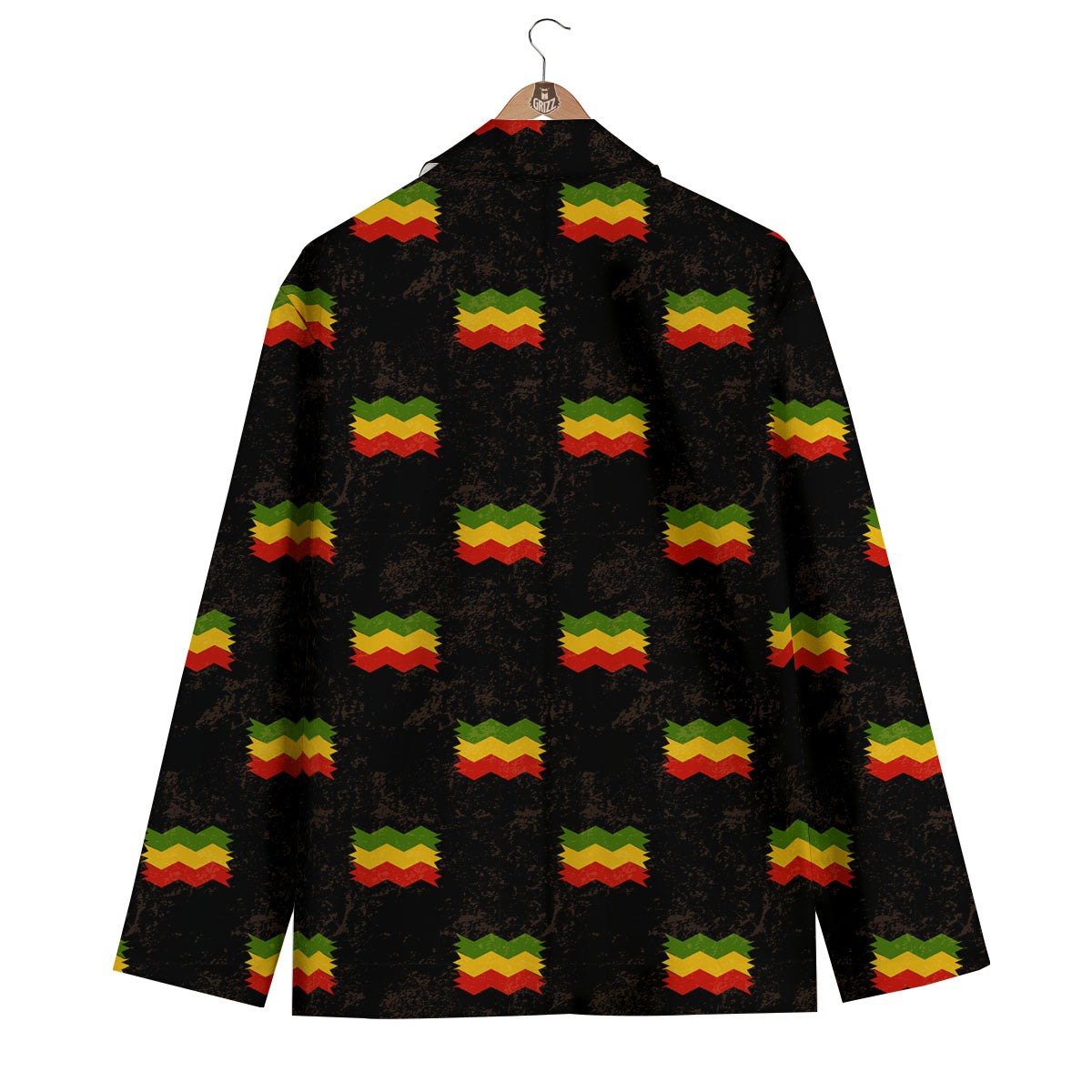 Flag Rasta Print Pattern Men's Blazer-grizzshop