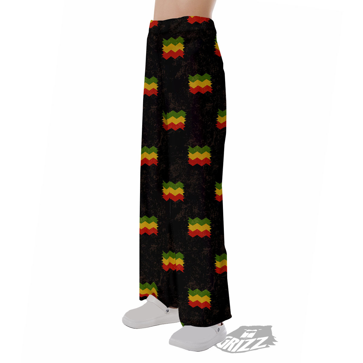 Flag Rasta Print Pattern Pajama Pants-grizzshop