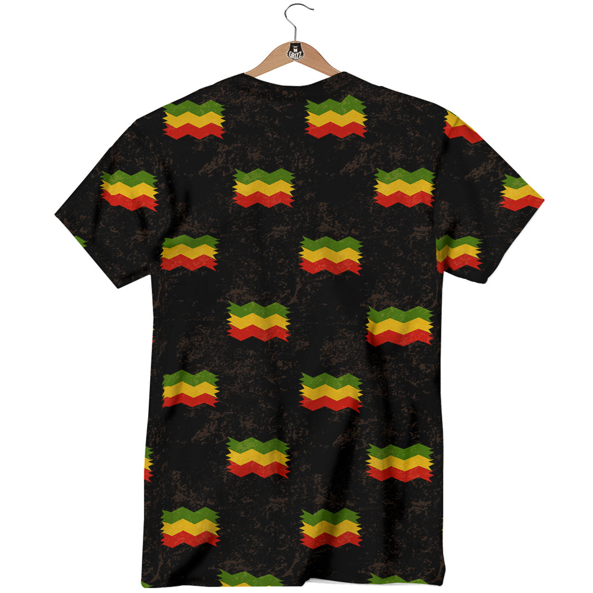 Flag Rasta Print Pattern T-Shirt-grizzshop