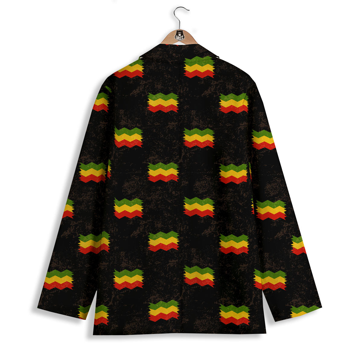 Flag Rasta Print Pattern Women's Blazer-grizzshop