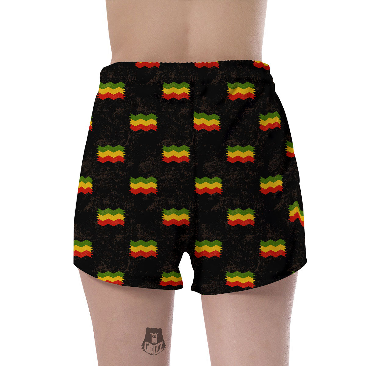 Flag Rasta Print Pattern Women's Shorts-grizzshop