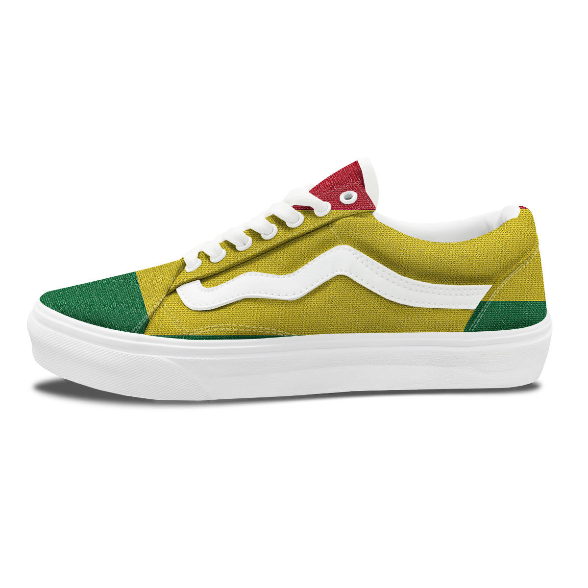 Flag Rasta Print Skate Shoes-grizzshop