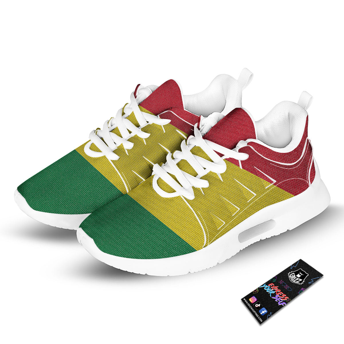 Flag Rasta Print Tennis Shoes-grizzshop