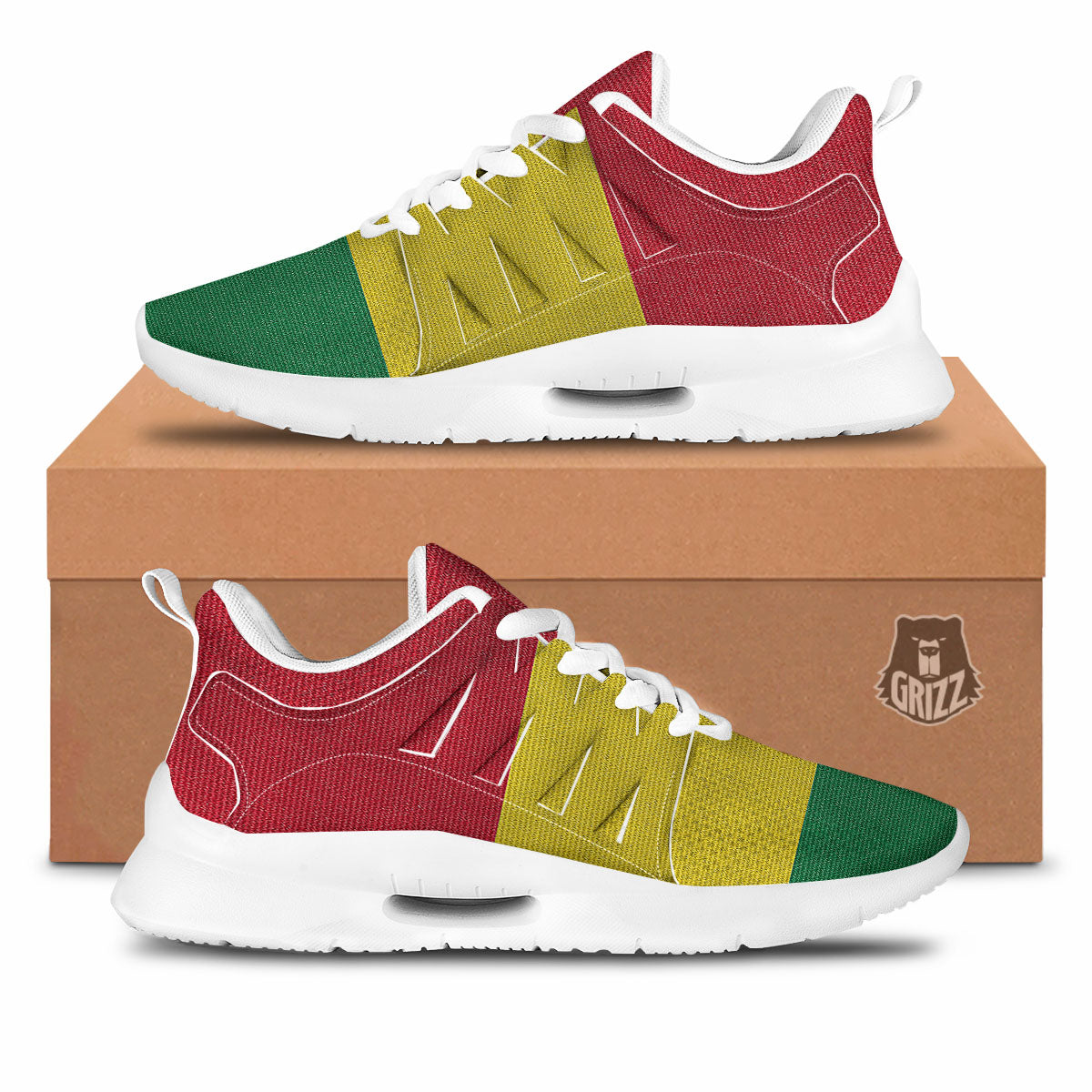 Flag Rasta Print Tennis Shoes-grizzshop