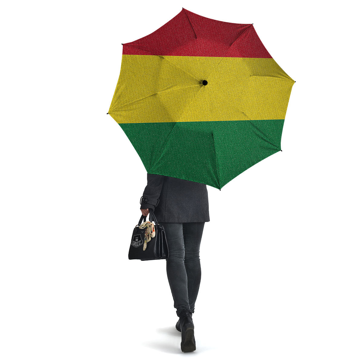 Flag Rasta Print Umbrella-grizzshop