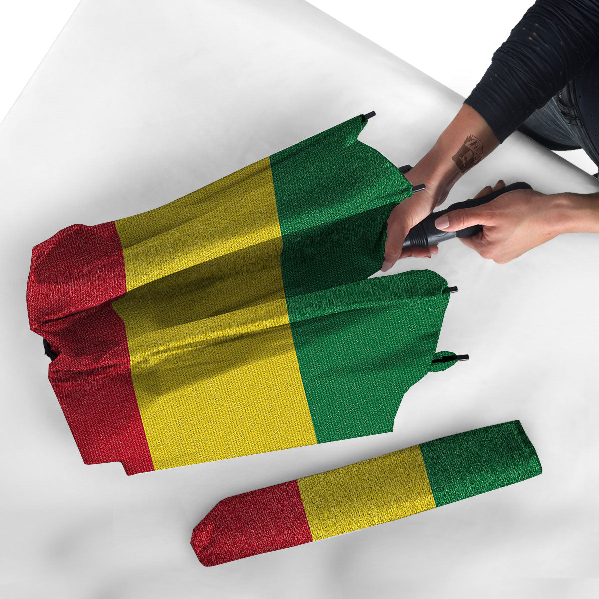 Flag Rasta Print Umbrella-grizzshop