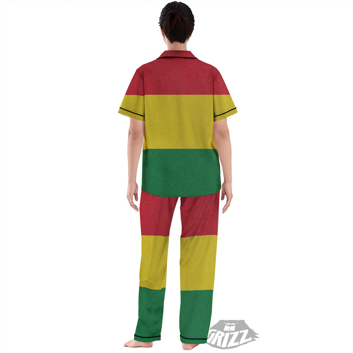 Flag Rasta Print Women's Pajamas Set-grizzshop