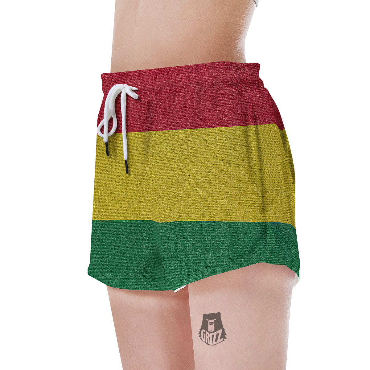 Flag Rasta Print Women's Shorts-grizzshop