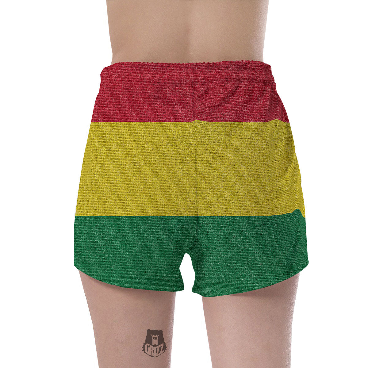 Flag Rasta Print Women's Shorts-grizzshop