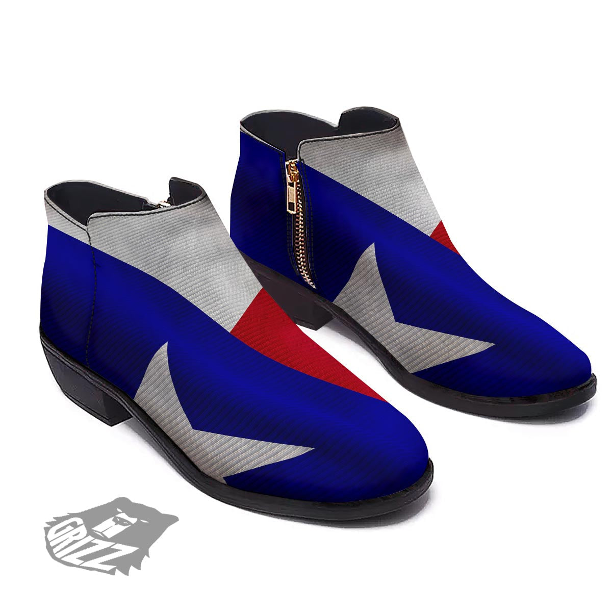 Flag Texas State Print Ankle Boots-grizzshop