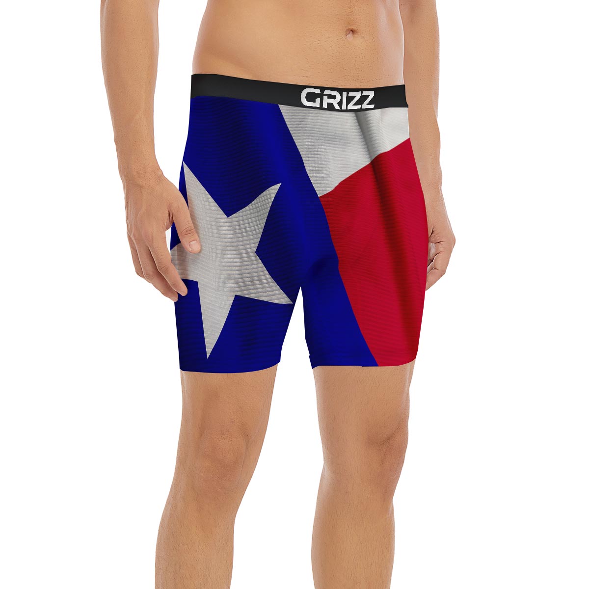 Flag Texas State Print Boxer Briefs-grizzshop