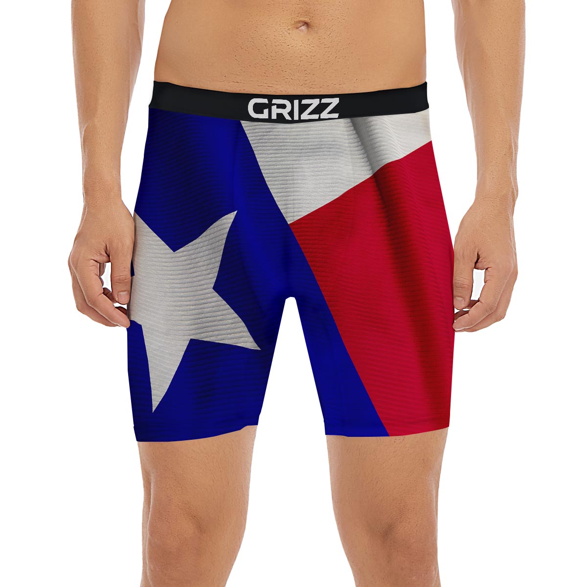 Flag Texas State Print Boxer Briefs-grizzshop