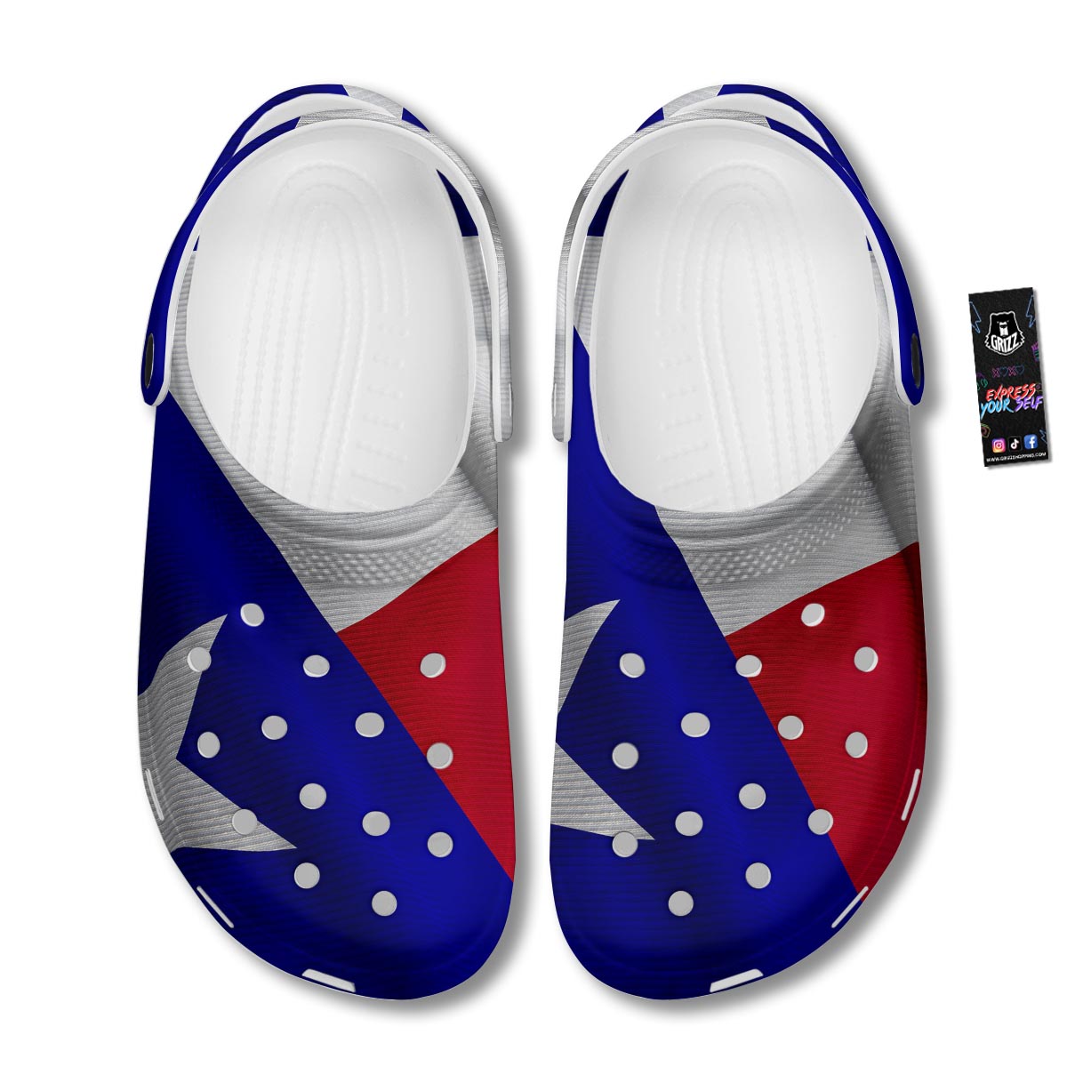 Flag Texas State Print Clog-grizzshop