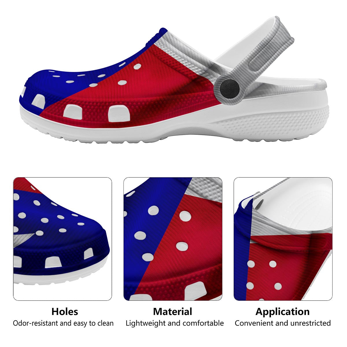 Flag Texas State Print Clog-grizzshop