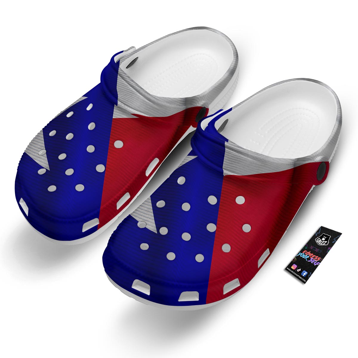 Flag Texas State Print Clog-grizzshop