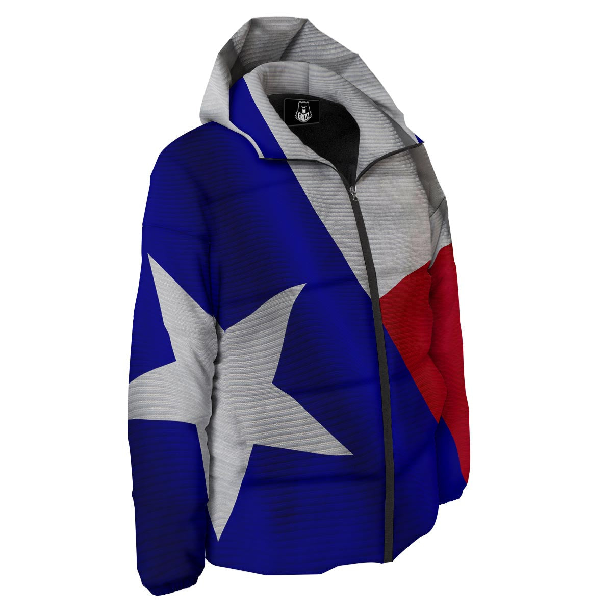 Flag Texas State Print Down Jacket-grizzshop