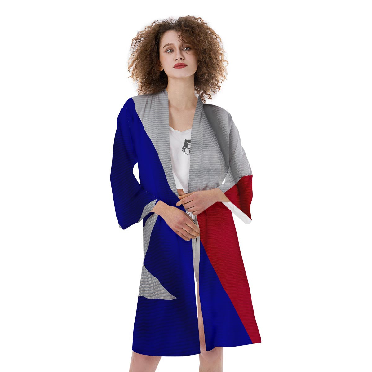 Flag Texas State Print Kimono-grizzshop