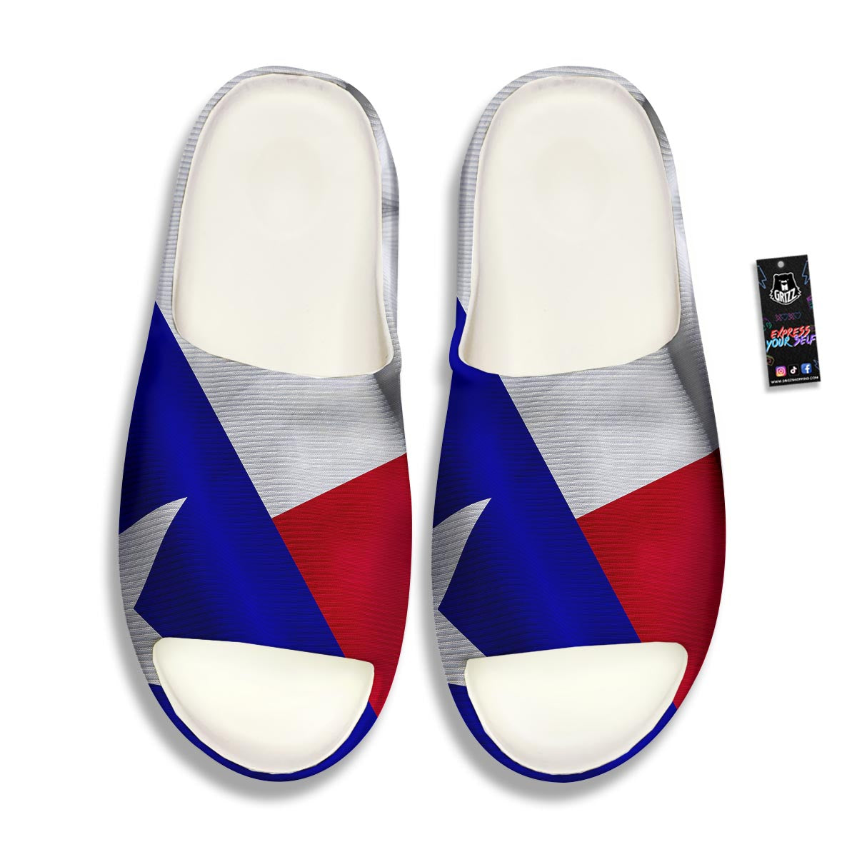 Flag Texas State Print Sandals-grizzshop
