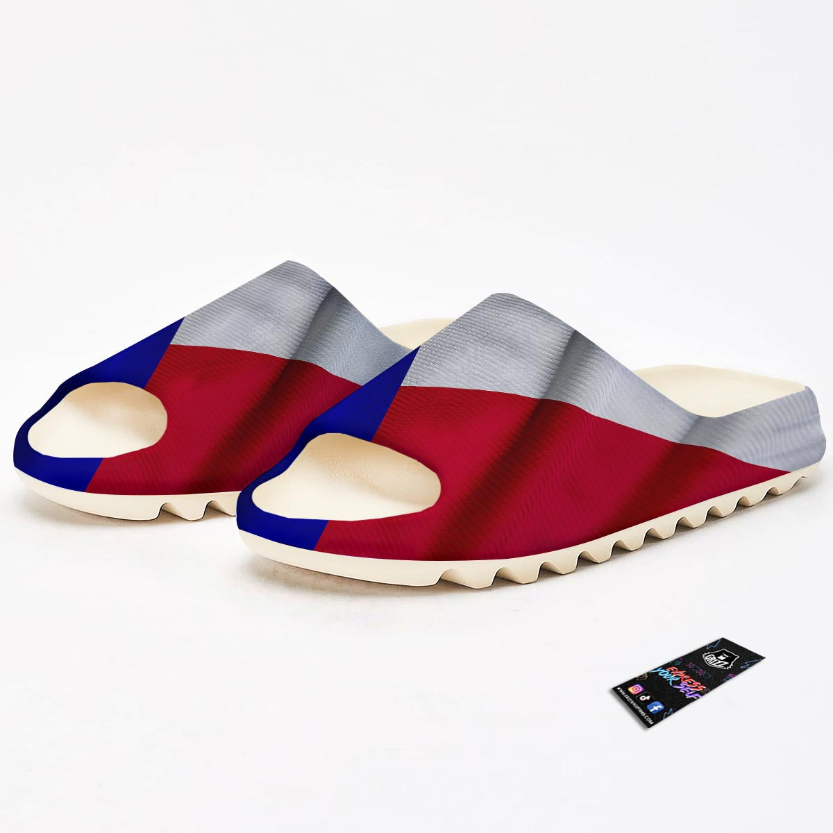 Flag Texas State Print Sandals-grizzshop