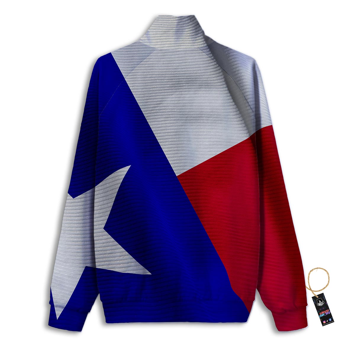 Flag Texas State Print Track Jacket-grizzshop