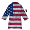 Flag USA Grunge Print Bathrobe-grizzshop