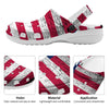 Flag USA Grunge Print Clog-grizzshop