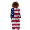 Flag USA Grunge Print Kimono-grizzshop