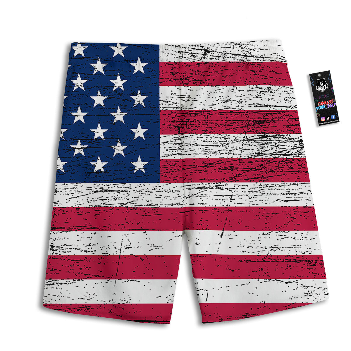 Flower Military Camouflage Print Pattern Men's Athletic Shorts