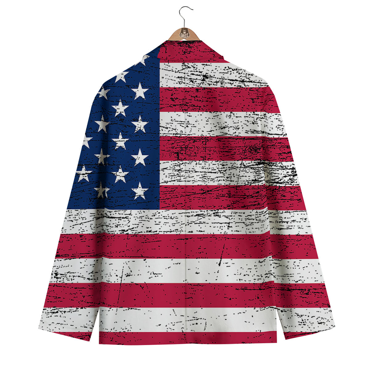 Flag USA Grunge Print Men's Blazer-grizzshop