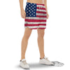 Flag USA Grunge Print Men's Gym Shorts-grizzshop