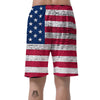 Flag USA Grunge Print Men's Shorts-grizzshop