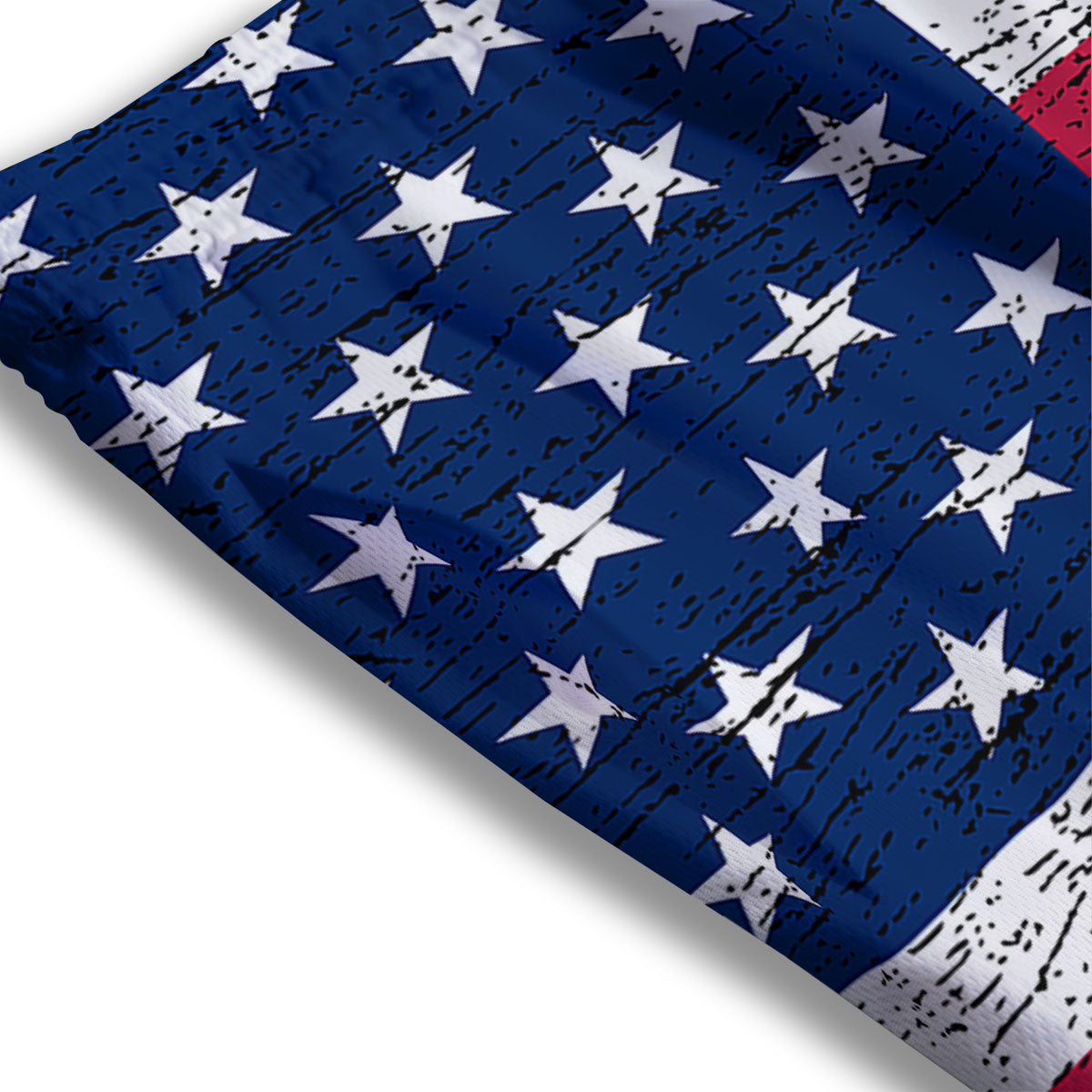 Flag USA Grunge Print Mesh Shorts