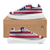 Flag USA Grunge Print Platform Shoes-grizzshop