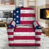 Flag USA Grunge Print Recliner Slipcover-grizzshop